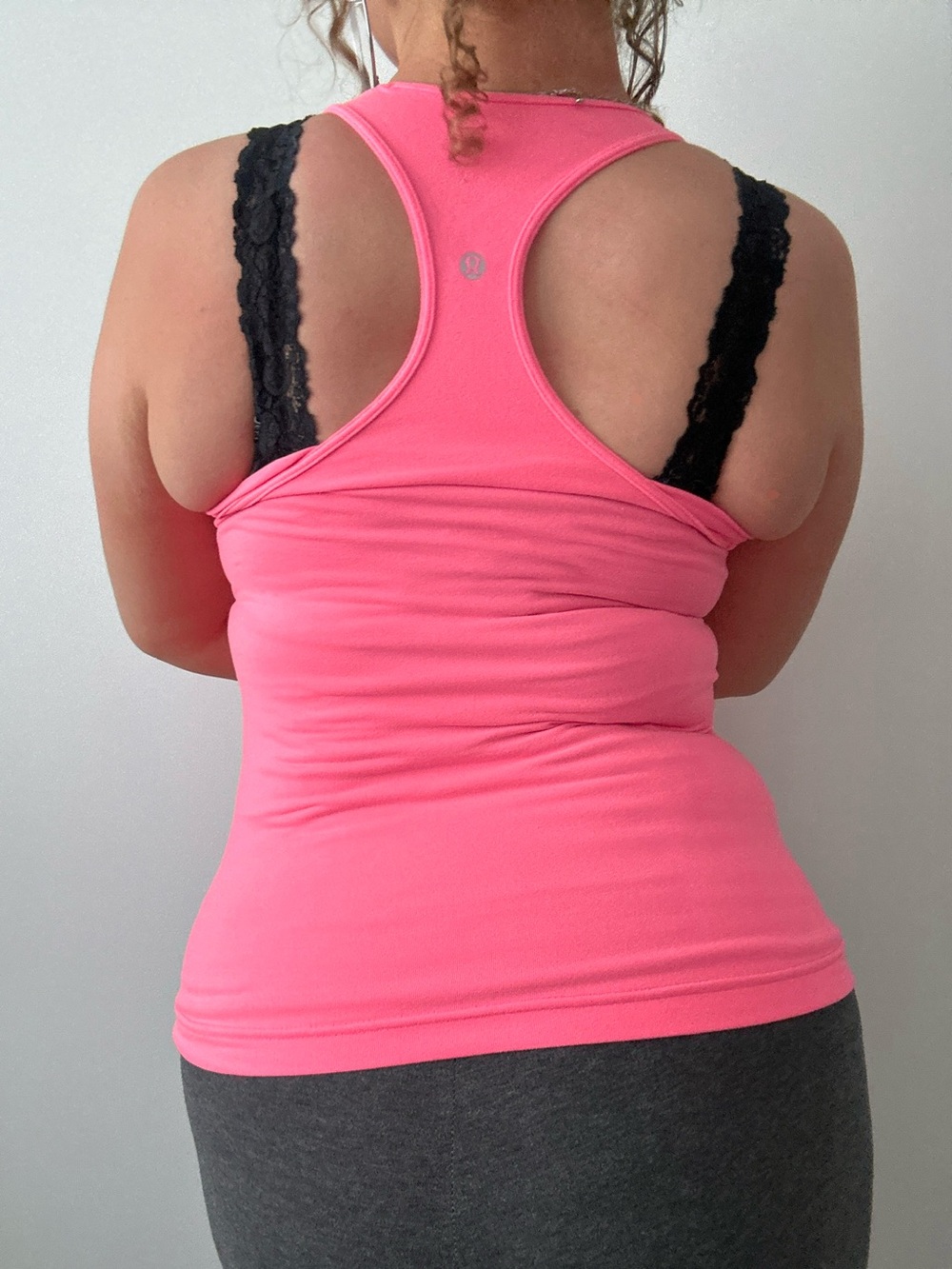 lululemon neon coral racer back